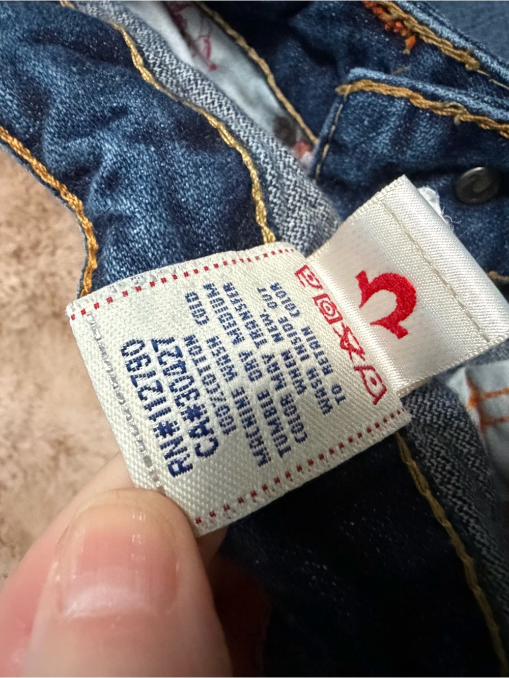 Authentic True Religion Dark Blue High-Rise Flare Jeans size 26 - Picture 14 of 16
